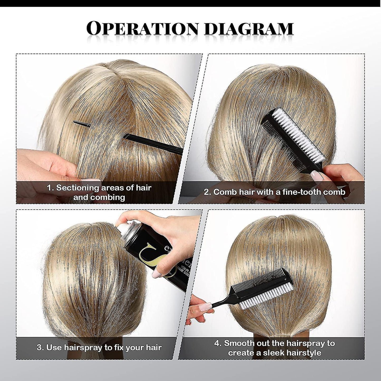 Double Sided Hair Smoothing Tail Comb
