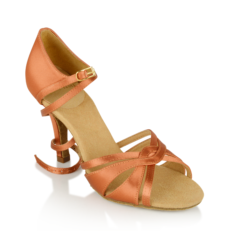 Ray Rose Womens Salsa Street Latin Dance Shoes Ray Rose 884 Aura Dark Tan Satin ...