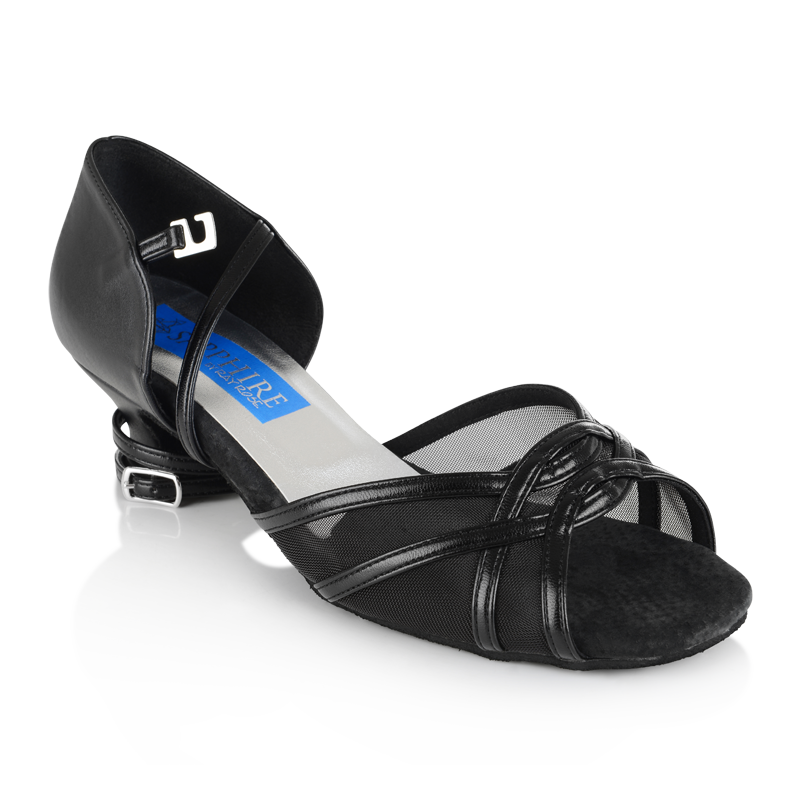 Womens Social Ballroom Dance Shoes by Ray Rose Carnation Black Leather - Sale Item