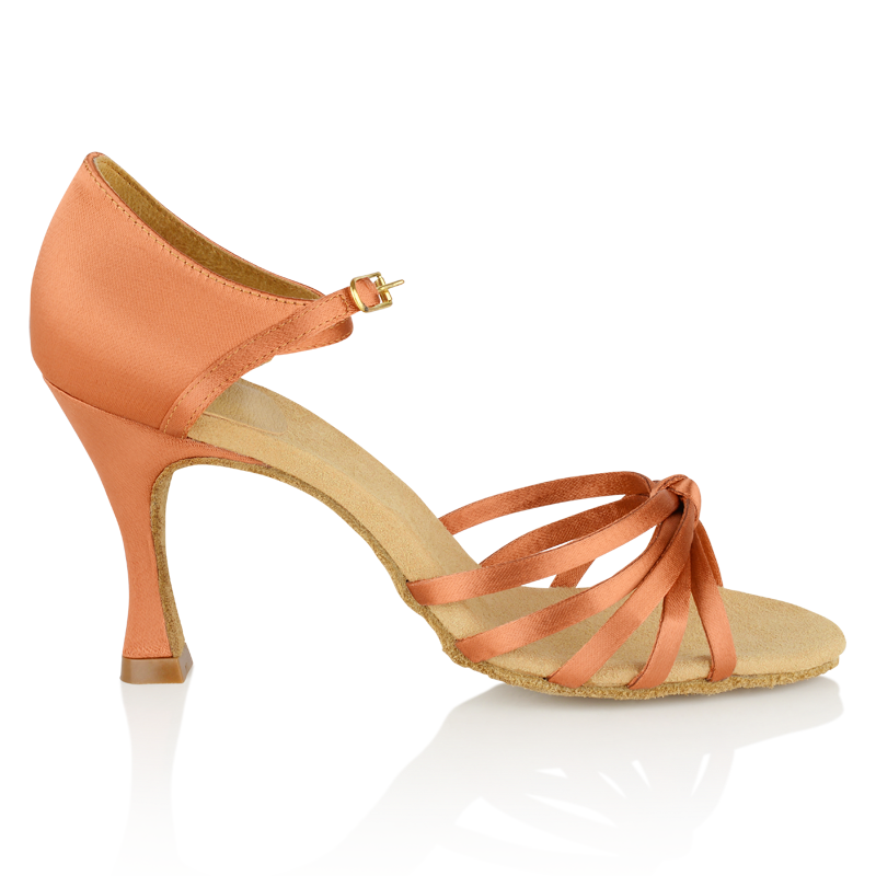 Womens Salsa Street Latin Dance Shoes by Ray Rose 825 Drizzle Dark Tan Satin