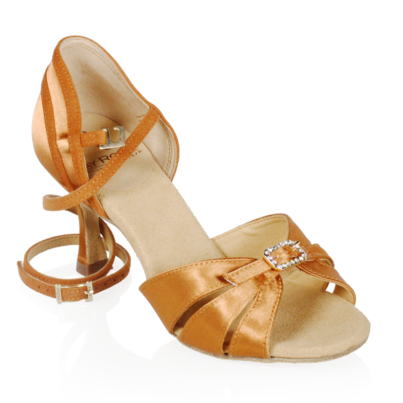Ladies Street Latin Ballroom Dancing Shoes by Ray Rose 871 Pavo Light Tan Satin