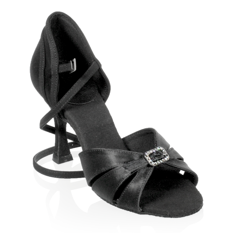 Womens Street Latin Ballroom Dancing Shoes by Ray Rose 871 Pavo Balck Satin