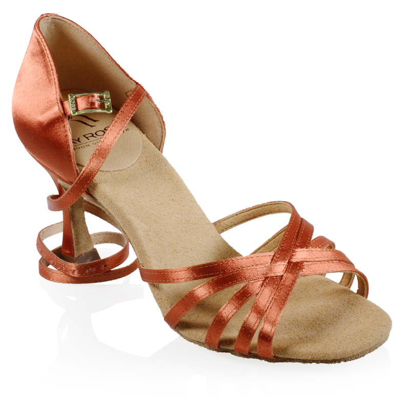 Womens Salsa Street Latin Dance Shoes by Ray Rose 836 Hygea Dark Tan Satin