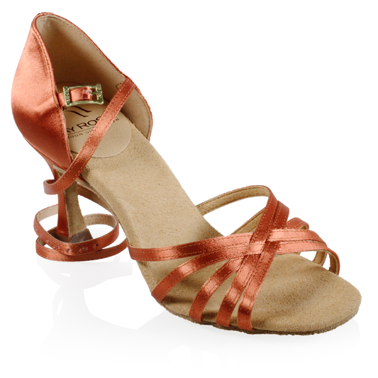 Womens Salsa Street Latin Dance Shoes by Ray Rose 836 Hygea Dark Tan Satin