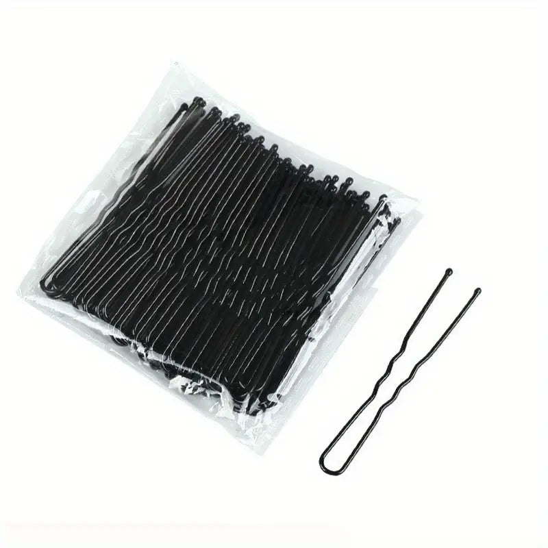 U Shaped Metal Hair Bobby Pins (50 Pack)