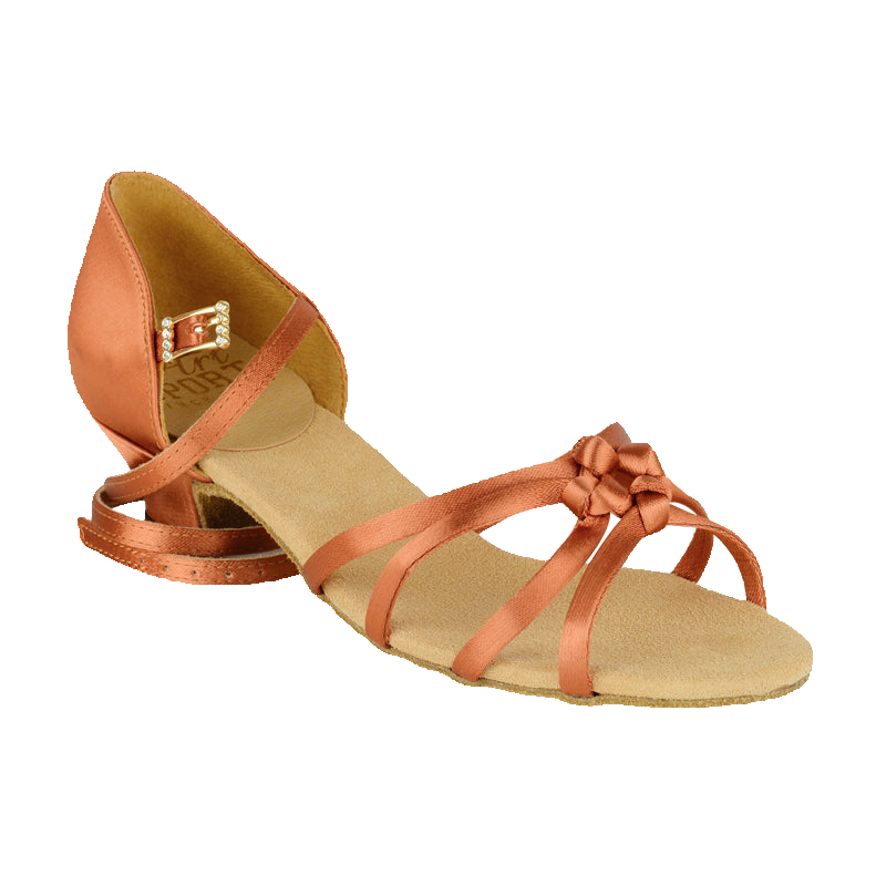 Ray Rose 520 Dawn Dark Tan Satin children's dance shoes, product view