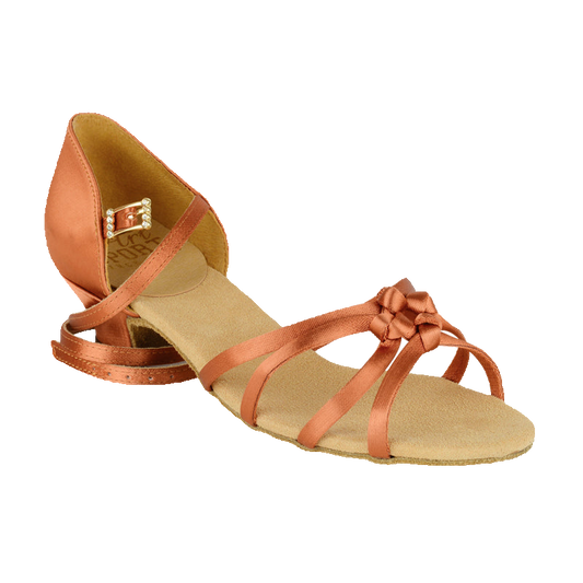 Ray Rose 520 Dawn Dark Tan Satin children's dance shoes, product view