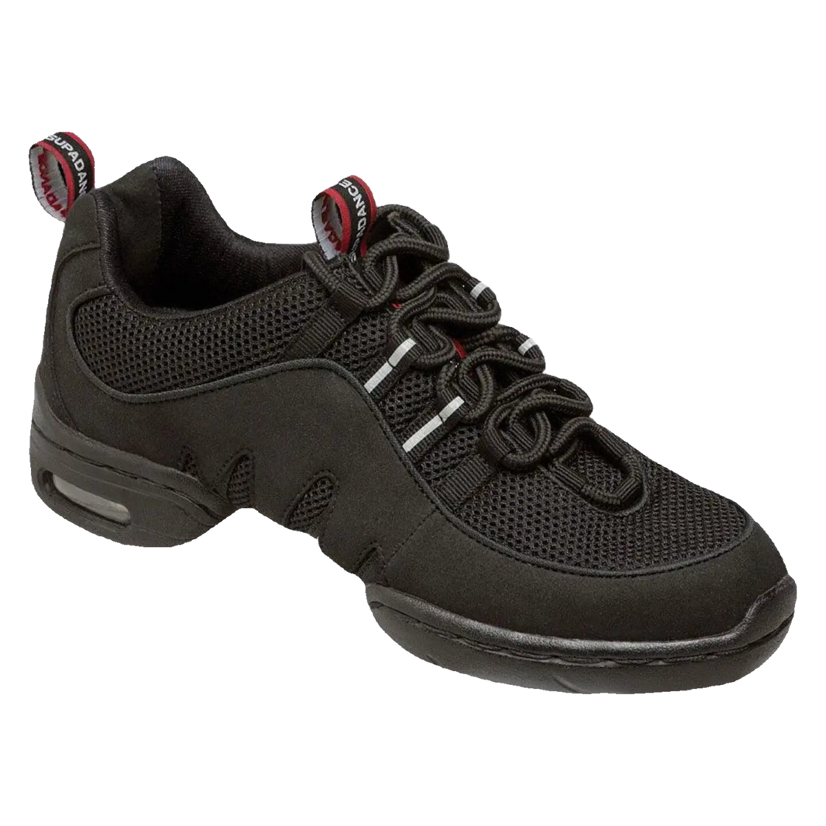 Supadance 8007 Black dance sneakers, side view