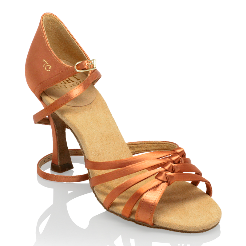 824 Tania Dark Tan Satin