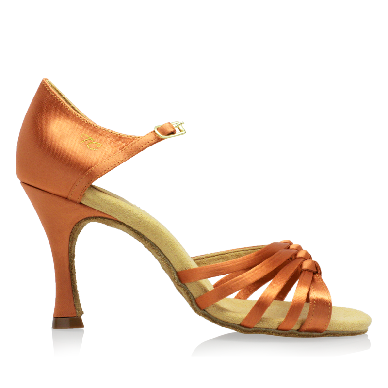 824 Tania Dark Tan Satin