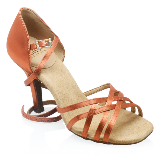 Womens Latin Dance Shoes by Ray Rose 860 Kalahari Dark Tan Satin - Sale Item