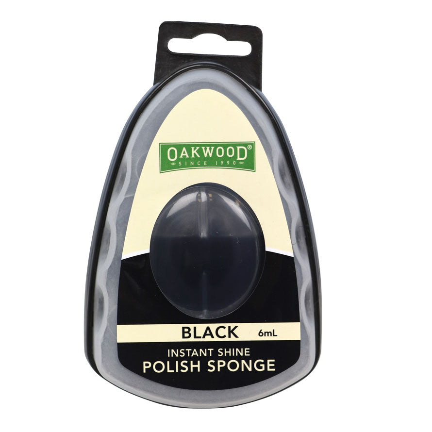 Oakwood black instant-shine polish sponge for leather dance shoes