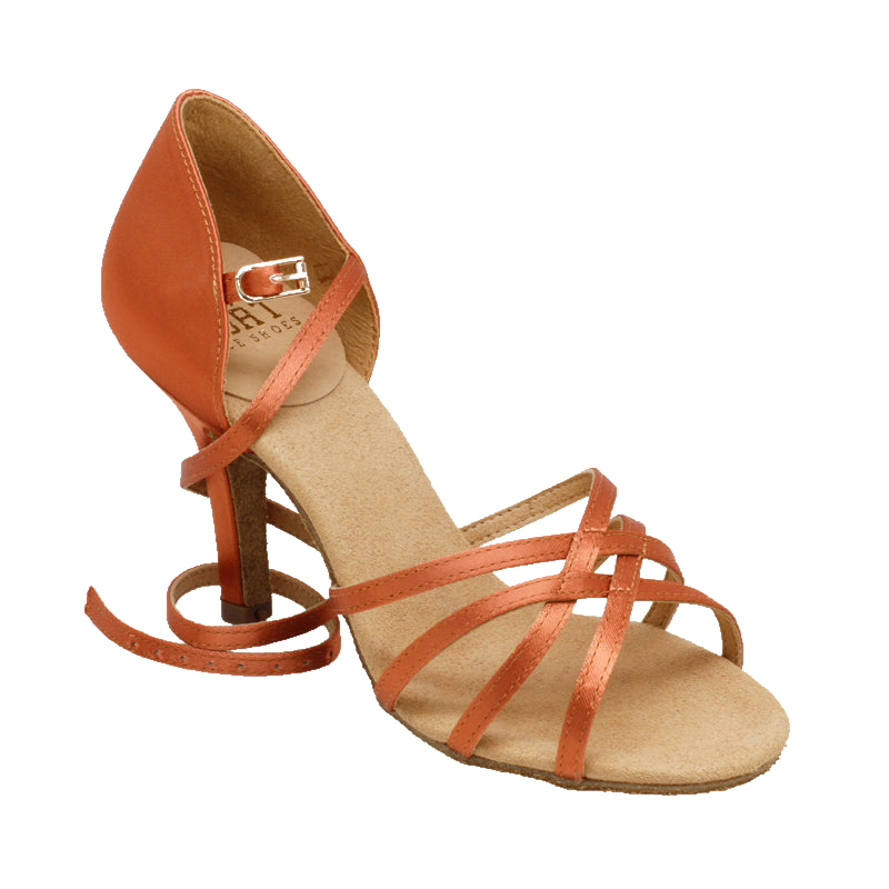 Ray Rose 835 Monsoon Dark Tan Satin women's Latin dance shoe