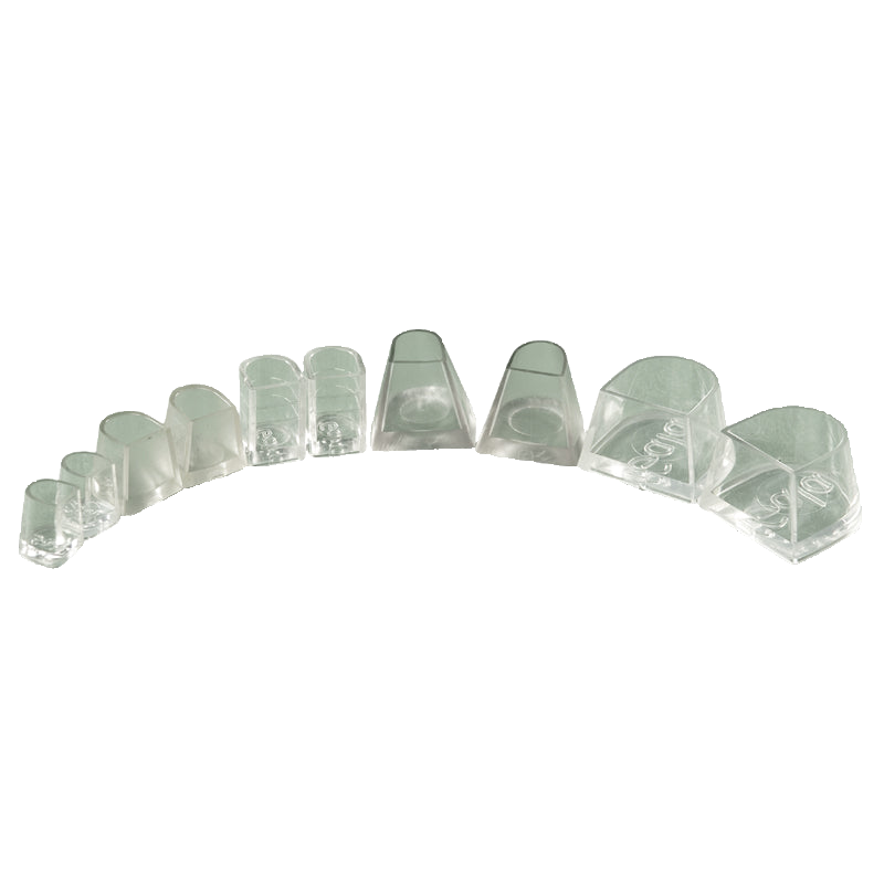 Range of clear Ray Rose heel protectors for women's dance shoes