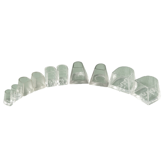 Range of clear Ray Rose heel protectors for women's dance shoes